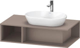 Duravit D-Neo Waschtischunterbau 800 mm Betongrau Matt – Wandhängend, 1 offenes Fach links