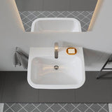 Duravit D-Code Waschtisch 550 mm weiß mit Überlauf und Hahnlochbank – Wandmontage