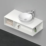 DURAVIT D-Neo Waschtischunterbau wandhängend 800 mm betongrau matt, Becken rechts, 1 offenes Fach