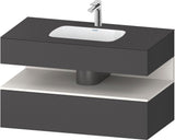 DURAVIT Qatego Einbauwaschtisch mit Konsolenwaschtischunterbau 1000 mm, 1 Auszug, antibakteriell