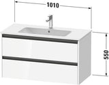 Duravit Ketho.2 Waschtischunterbau 1010 mm Eiche Terra Matt mit 2 Schubkästen