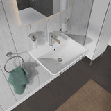 DURAVIT Waschtisch ME by Starck 550 mm Weiß Seidenmatt mit Überlauf und Hahnloch