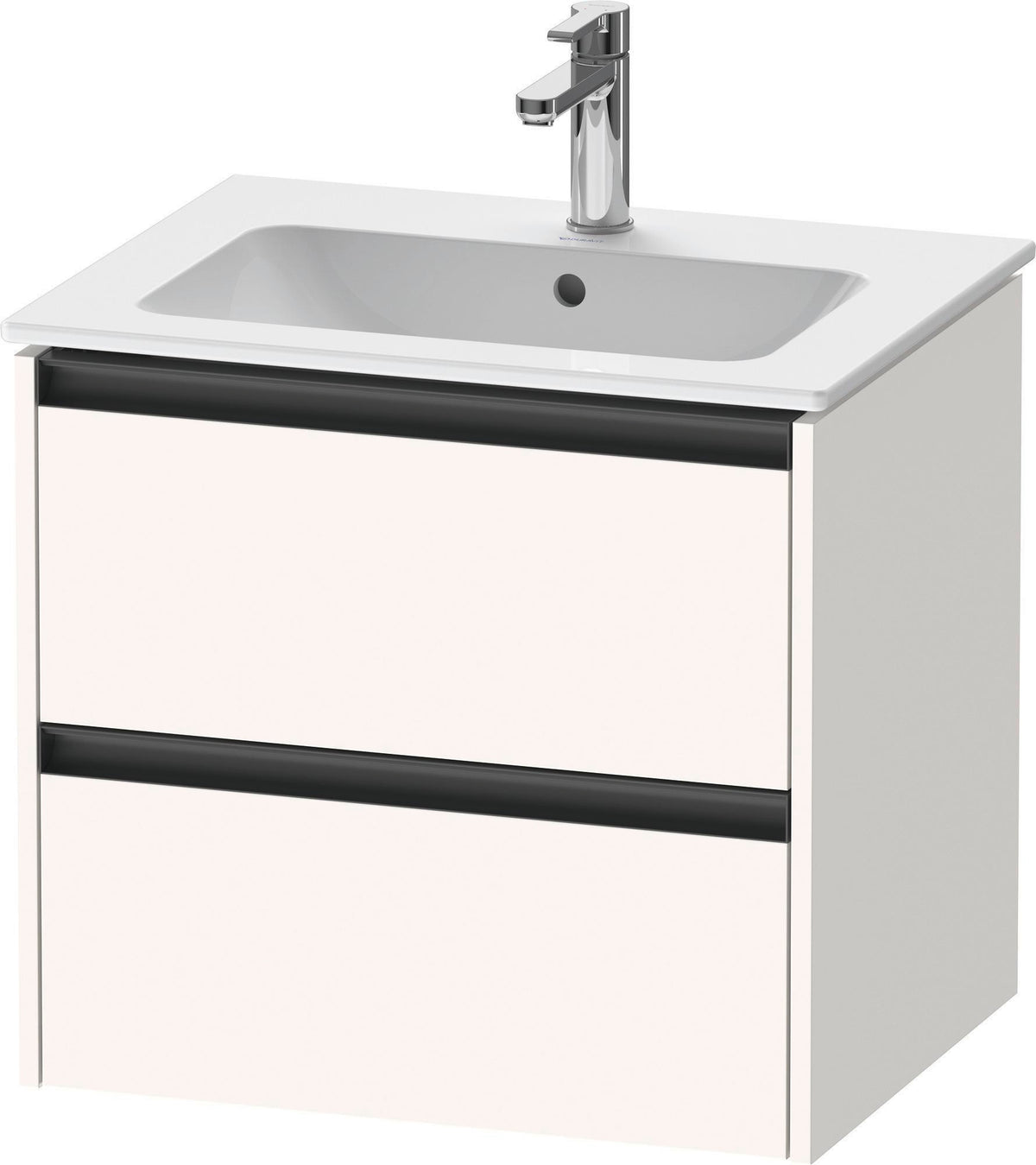 DURAVIT Ketho.2 Waschtischunterbau 610 mm betongrau matt mit 2 Schubkästen und Soft-Close