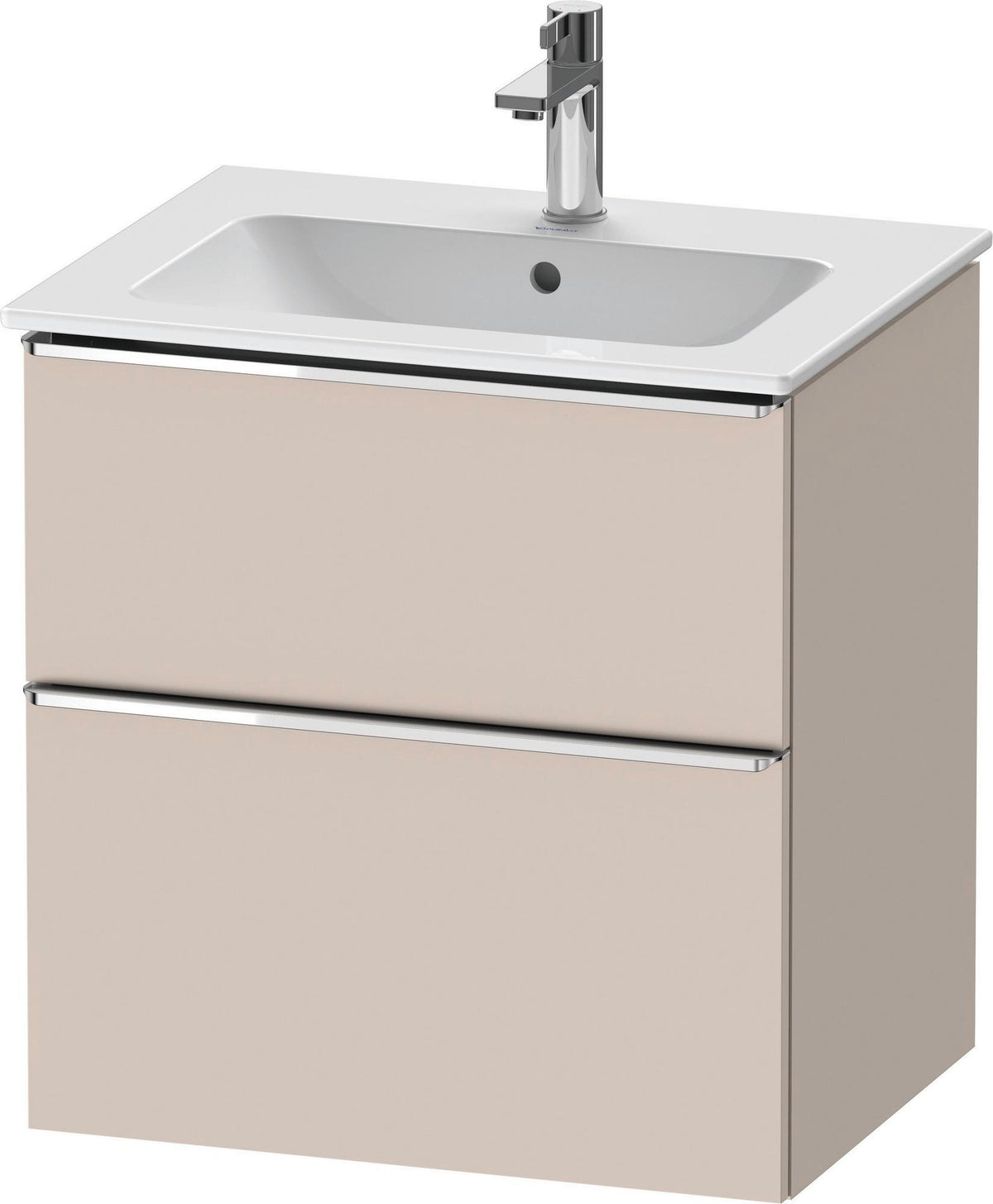 DURAVIT D-Neo Waschtischunterbau 610 mm Eiche Schwarz mit Bronze Griff – wandhängend