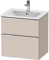 DURAVIT D-Neo Waschtischunterbau 610 mm Eiche Schwarz mit Bronze Griff – wandhängend