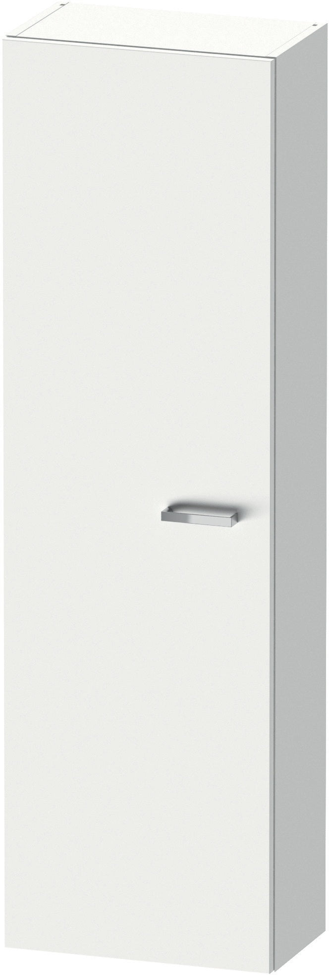 DURAVIT XBase Halbhochschrank 400 mm weiß matt, Anschlag links, mit Soft-Close und 4 Glasböden