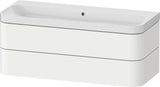 DURAVIT Waschtischset HAPPY D.2 PLUS 1175x490mm, ein Hahnloch, taupe supermatt – Wandhängend, 2 Schubkästen