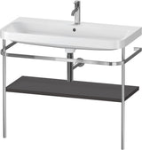 Duravit Happy D.2 c-shaped Waschtischset mit Metallkonsole, 975 mm, Taupe