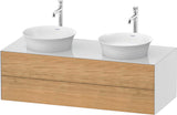 DURAVIT White Tulip Konsolenwaschtischunterbau 1300 mm, 2 Schubkästen, weiß seidenmatt, wandhängend