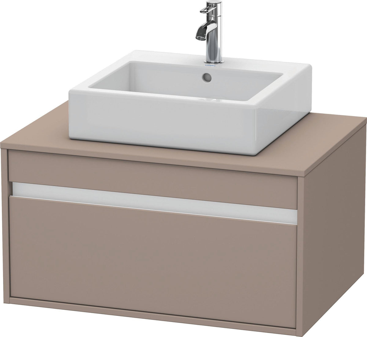 Duravit Ketho Waschtischunterbau wandhängend 800 mm, 1 Auszug, weiß matt, für Aufsatzwaschtisch