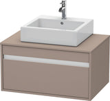 Duravit Ketho Waschtischunterbau wandhängend 800 mm, 1 Auszug, weiß matt, für Aufsatzwaschtisch