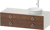 DURAVIT White Tulip Konsolenwaschtischunterbau wandhängend 1300 mm mit LED-Innenbeleuchtung und Soft-Close
