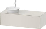 Duravit White Tulip Waschtischunterbau 1300 mm, 1 Auszug, weiß seidenmatt, mit Beleuchtung – Design Philippe Starck