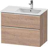 DURAVIT D-Neo Waschtischunterbau 810 mm Weiß Matt mit Bronze Griff und Soft-Close
