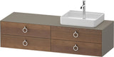 DURAVIT White Tulip Konsolenwaschtischunterbau 1600 mm mit 4 Schubkästen & LED-Innenbeleuchtung