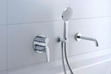 DURAVIT Wandanschlussbogen 55x102 mm rund in Gold poliert – Brausen und Zubehör