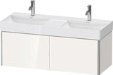 Duravit XSQUARE Waschtischunterbau 1184 mm, 2 Auszüge, weiß matt – für DuraSquare