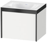 Duravit XViu Möbelwaschtischset 600x480mm Nussbaum mit Unterbau, Auszug und Keramik-Abdeckhaube