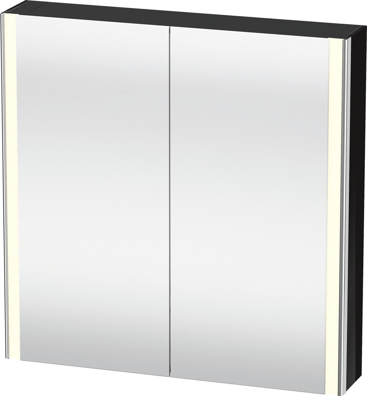 Duravit XSquare Spiegelschrank 800 mm mit LED-Beleuchtung und Soft-Close, Schwarz
