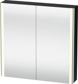 Duravit XSquare Spiegelschrank 800 mm mit LED-Beleuchtung und Soft-Close, Schwarz