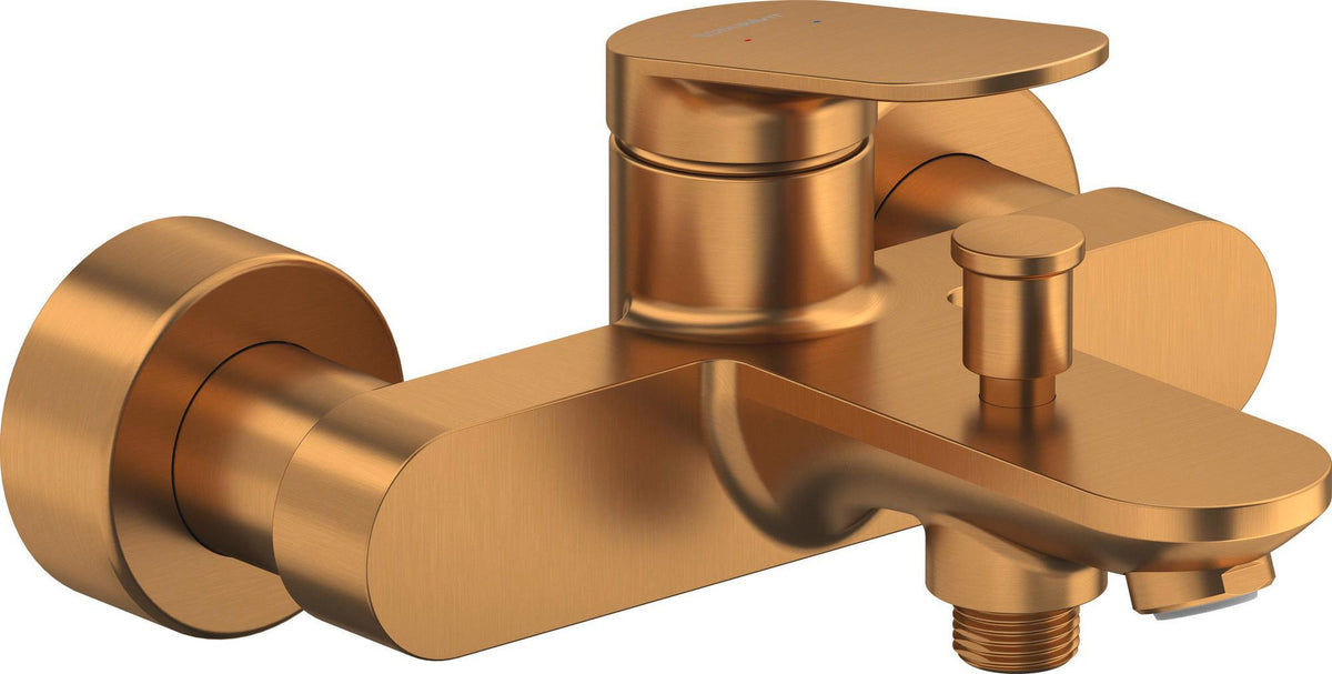 Duravit Wave Einhebel-Wannenmischer Aufputz mit Keramikmischsystem und Umsteller, Chrom