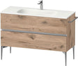 DURAVIT Sivida Waschtischunterbau 1210 mm Eiche mit 2 Schubkästen und Soft-Close