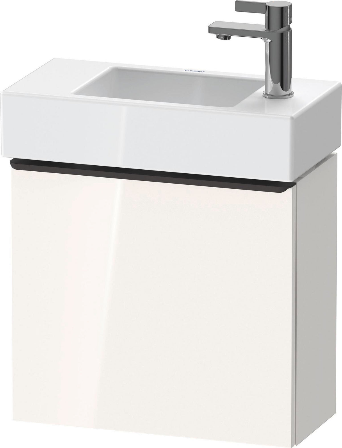 DURAVIT D-Neo Waschtischunterbau 484 mm Eiche Schwarz Matt, 1 Tür, Bronze Griff