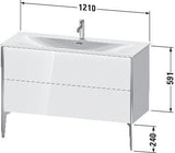 Duravit Waschtischunterbau XVIU 1210 mm weiß matt mit Tip-On-Technik und Siphonausschnitt