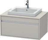 Duravit Ketho Waschtischunterbau 800 mm wandhängend, 1 Auszug, weiß matt – für Einbauwaschtisch