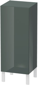 DURAVIT L-Cube Halbhochschrank 250 mm, 1 Tür links, amerikanischer Nussbaum – wandhängend mit Soft-Close