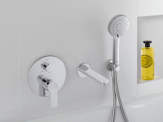 Duravit D-Code 2.0 Einhebel-Wannenmischer Unterputz Keramikmischsystem Schwarz Matt