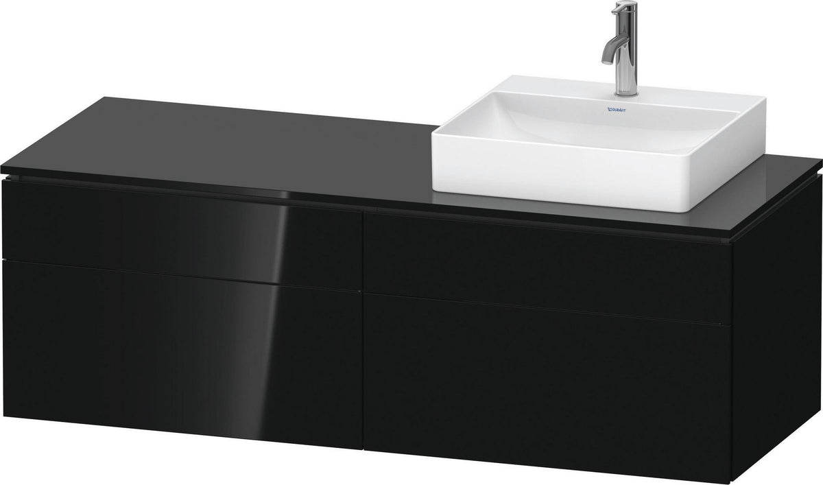 DURAVIT L-Cube Waschtischunterbau 1420 mm Taupe supermatt mit Tip-on und Soft-Close