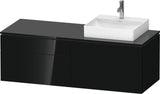 DURAVIT L-Cube Waschtischunterbau 1420 mm Taupe supermatt mit Tip-on und Soft-Close