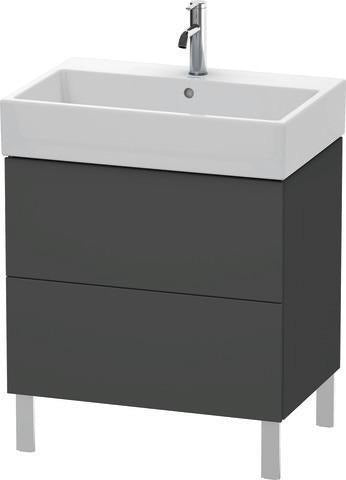 Duravit L-Cube Waschtischunterbau 684 mm Amerikanisch Nussbaum mit Tip-On-Technik
