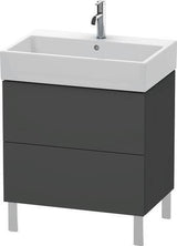 Duravit L-Cube Waschtischunterbau 684 mm Amerikanisch Nussbaum mit Tip-On-Technik