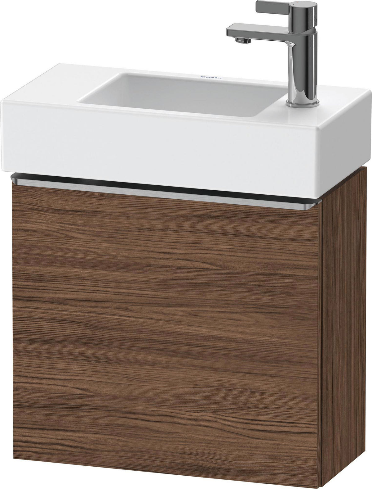 DURAVIT D-Neo Waschtischunterbau 484 mm Eiche Schwarz Matt, 1 Tür, Bronze Griff