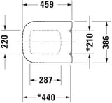 DURAVIT WC-Sitz P3 Comforts mit Absenkautomatik und Edelstahl-Scharnieren, weiß