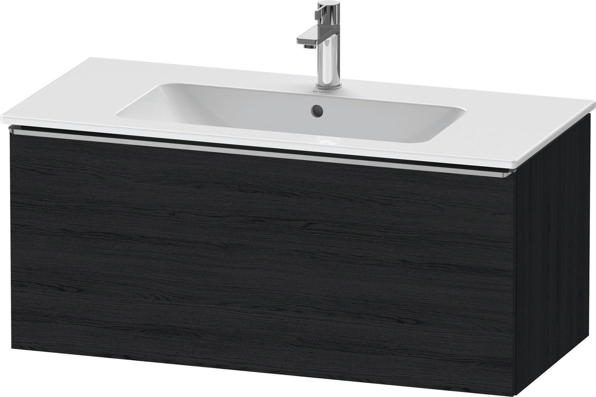 Duravit D-Neo Waschtischunterbau 1010 mm, 1 Auszug, Weiß Matt, Griff Bronze Gebürstet, Wandhängend