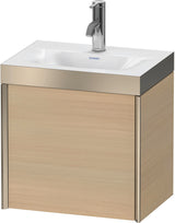 DURAVIT XViu Waschtischunterbauset 460 mm, 1 Tür, champagner matt / mediterrane eiche