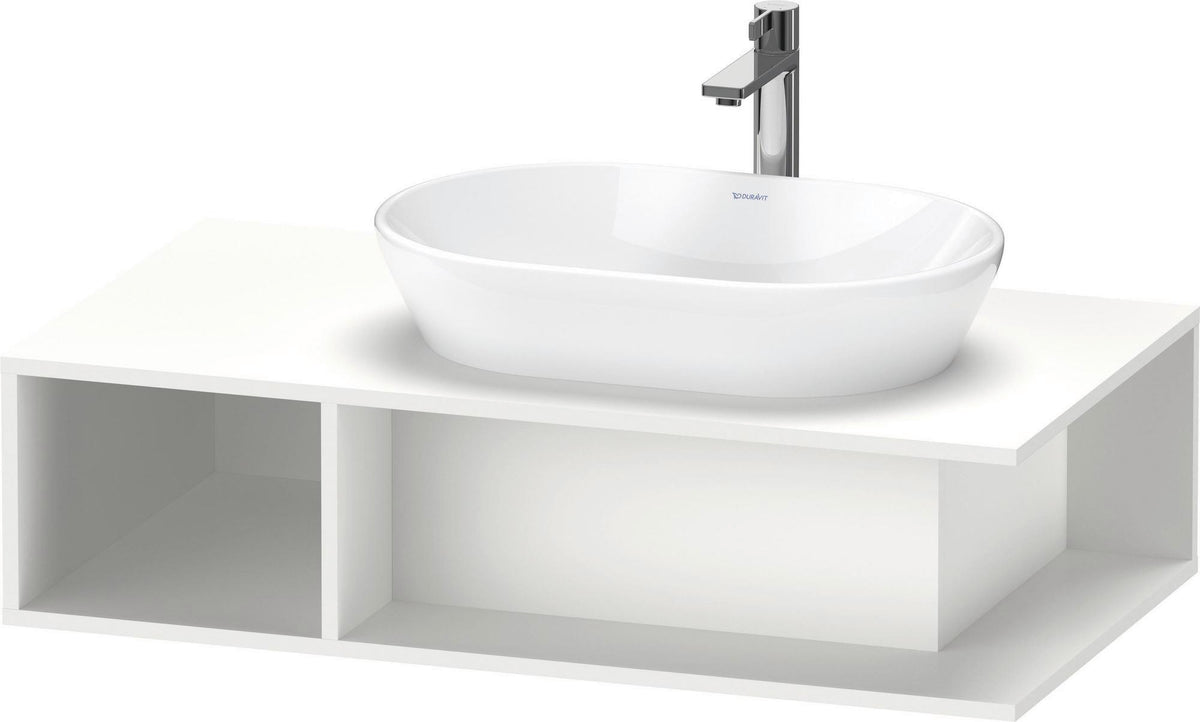 Duravit D-Neo Waschtischunterbau 800 mm Betongrau Matt – Wandhängend, 1 offenes Fach links