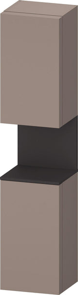 DURAVIT Qatego Hochschrank 400 mm, 2 Türen, weiß Hochglanz, Eiche Schw. Matt