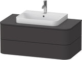 Duravit Happy D.2 Konsolenwaschtischunterbau 1000 mm taupe supermatt mit LED-Innenbeleuchtung und Tip-On