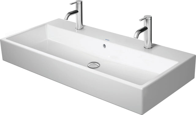 Duravit Waschtisch Vero Air 1000 mm mit Überlauf, 2 Hahnlöchern, 1 Becken, weiß