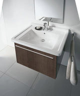 DURAVIT Möbelwaschtisch Starck 3 850 mm mit Überlauf, 1 Hahnloch, weiß – Wandhängend