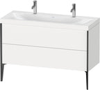 WTU XViu/Viu, 2 Ausz, 610x1200x480mm schwarz matt/weiß matt, Rahmen 18