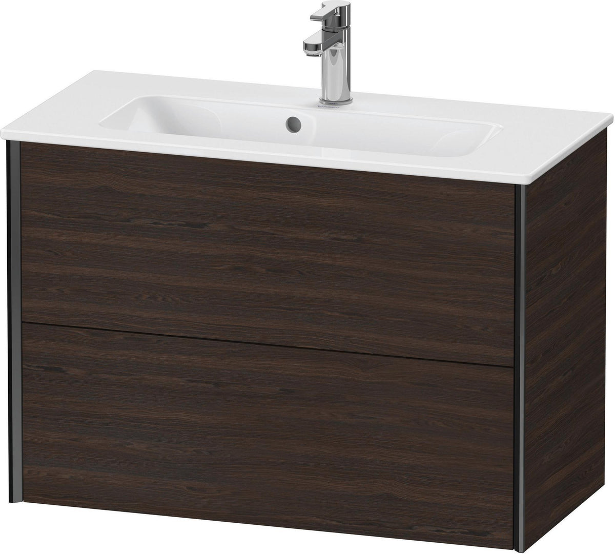 DURAVIT XViu Waschtischunterbau wandhängend 810 mm, 2 Schubladen, champagner matt/weiß matt