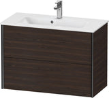 DURAVIT XViu Waschtischunterbau wandhängend 810 mm, 2 Schubladen, champagner matt/weiß matt