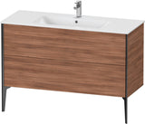 DURAVIT XViu Waschtischunterbau bodenstehend 1210 mm, 2 Auszüge, champagner matt/weiß matt