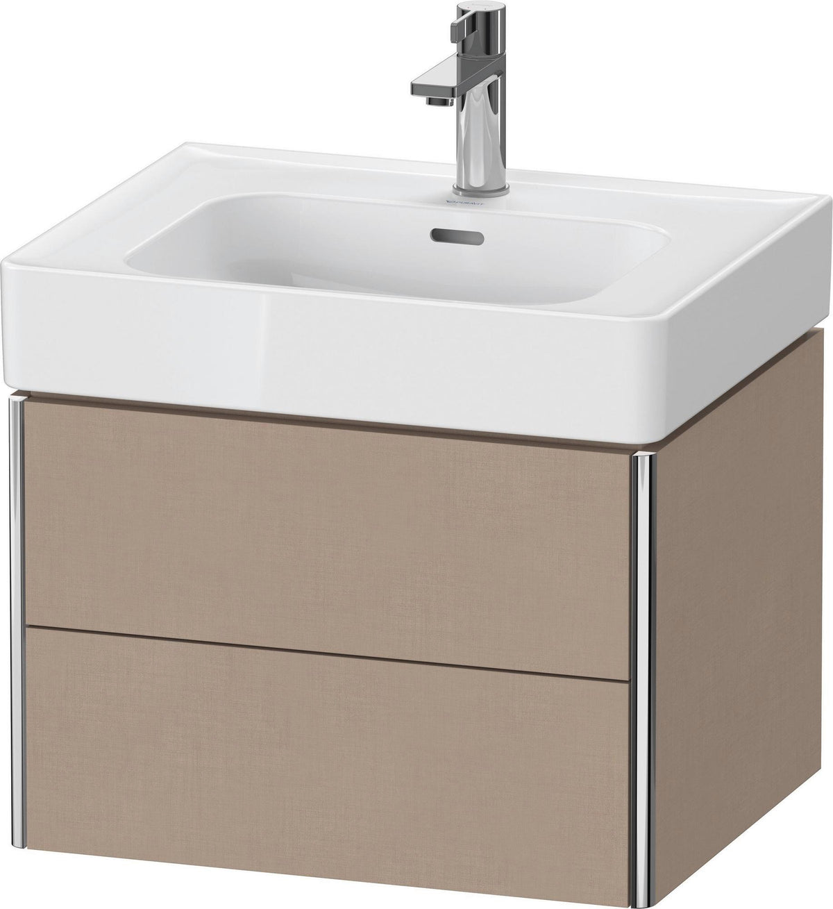 Duravit XSquare Waschtischunterbau 584 mm, 2 Schubkästen, Tip-on, Taupe