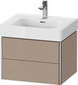Duravit XSquare Waschtischunterbau 584 mm, 2 Schubkästen, Tip-on, Taupe